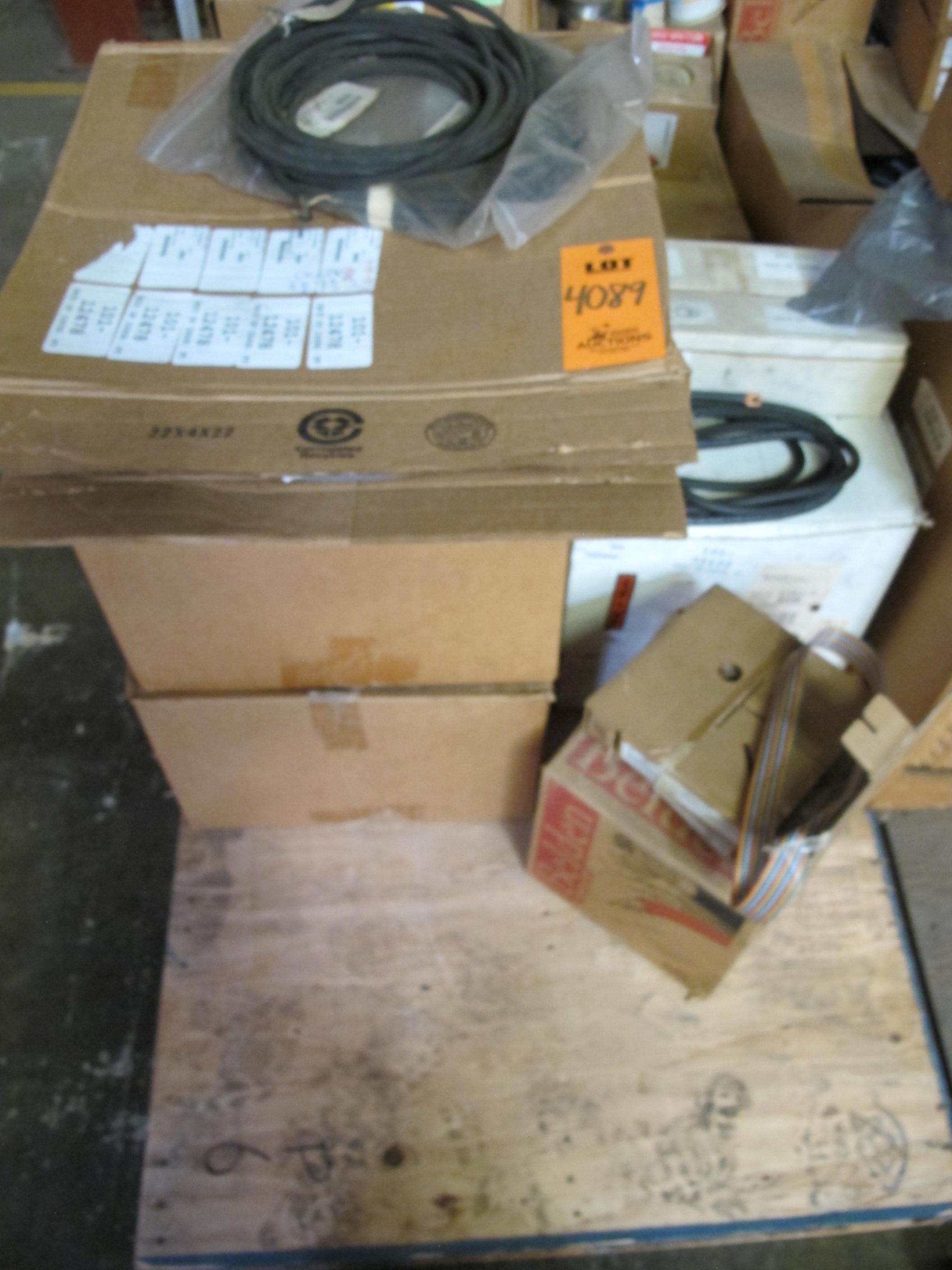 LOT TO INCLUDE: (2) CABLES, ELECTRICAL TYPE, 120VAC RATING. ICI CUTTER REPLACEMENT TOOL, (2) CABLES, ELECTRICAL TYPE, 14 AWG SIZE, 600 V, 125 C RATING, SILICONE RUBBER INSULATING MATERIAL, 9 CONDUCTOR, SHIELDED KIND, (6) PIGTAILS, ELECTRICAL TYPE, COLLECTOR SHOE KIND, 8 FT LG SIZE. FOR UNIT 2/3 GANTRY CRANE, (1) CONDUIT, 1/2" DIA SIZE, LIQUID TIGHT FLEXIBLE KIND, GALV STL MATERIAL. TYPE TYPE EF, GRAY PCV COVERING 100' ROLLS. LOADING & HANDLING FEE $15-4089